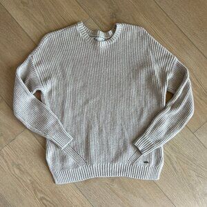 Hollister Cream Knitted Crew Neck Sweater, XS
